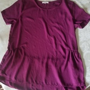 Pleione ruffle peplum back top